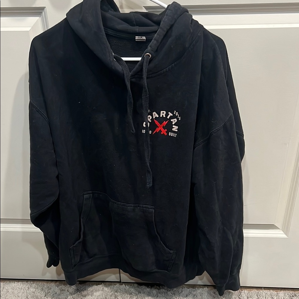 Black Hoodie with Spartan Logo